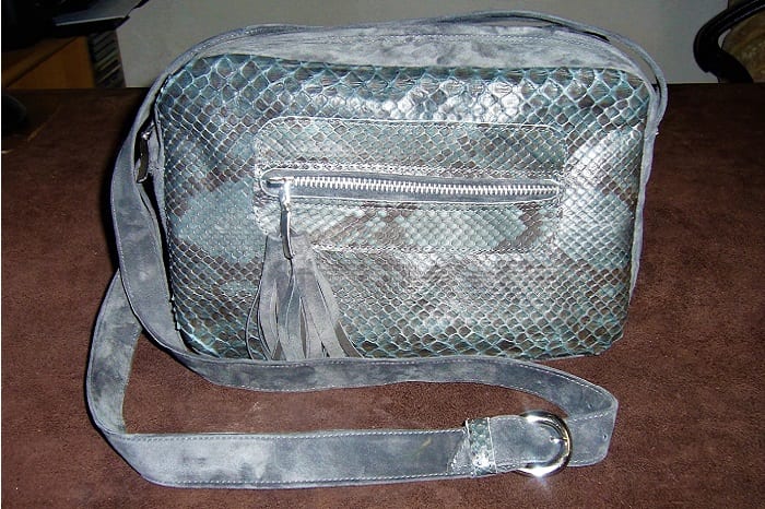 Borsa a tracolla in pelle di pitone, Borse