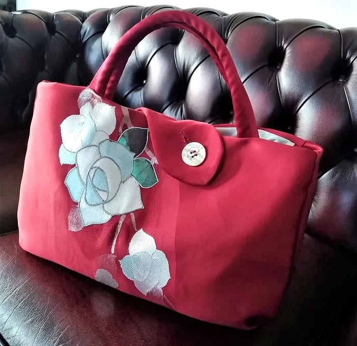 Borsa con manici in seta Giapponese, Borse