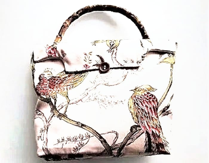 Borsa con manici in cotone rasato, Borse