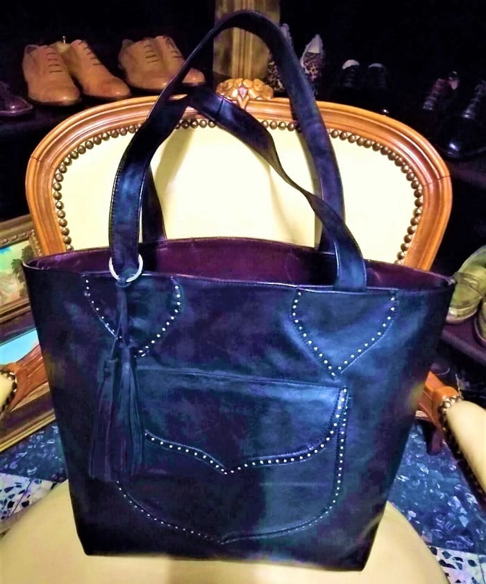 Borsa con manici in pelle di capretto, Borse