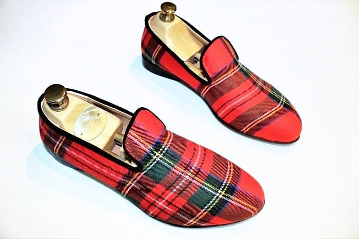 Mocassino in tessuto originale “Kilt” Scozzese, Donna