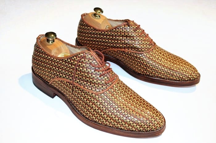 Oxford in pelle di capra intrecciata, Uomo